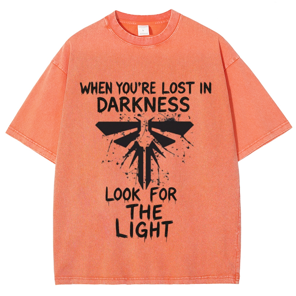 Splatter Ink Insect Symbol Inspirational Quote Washed T-Shirt