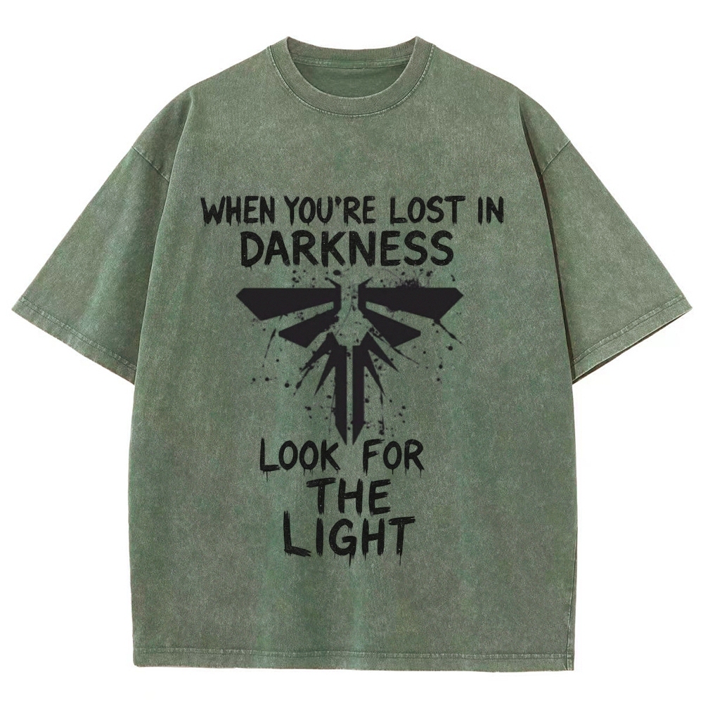 Splatter Ink Insect Symbol Inspirational Quote Washed T-Shirt