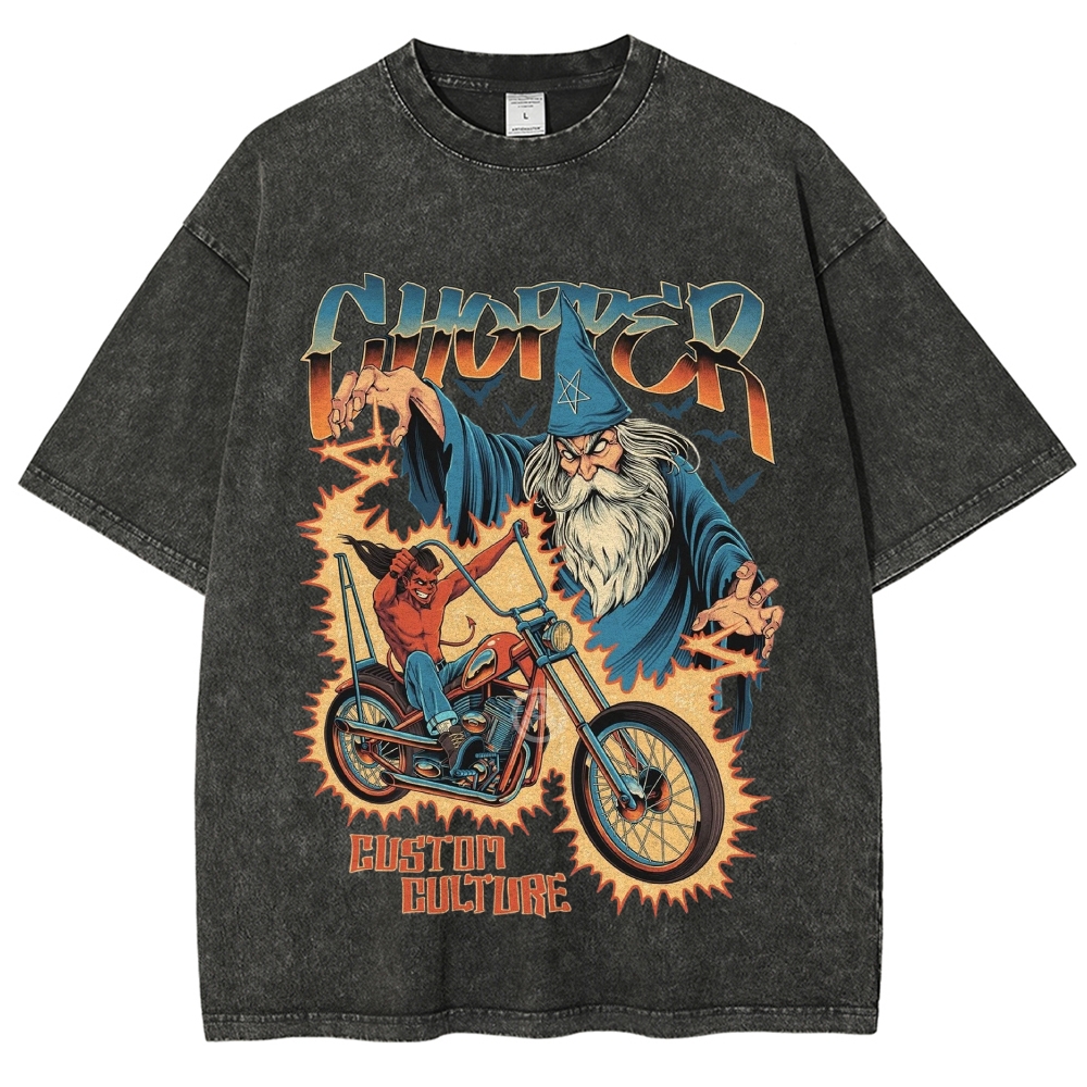 Wizard Demon Chopper Comic Washed T-Shirt