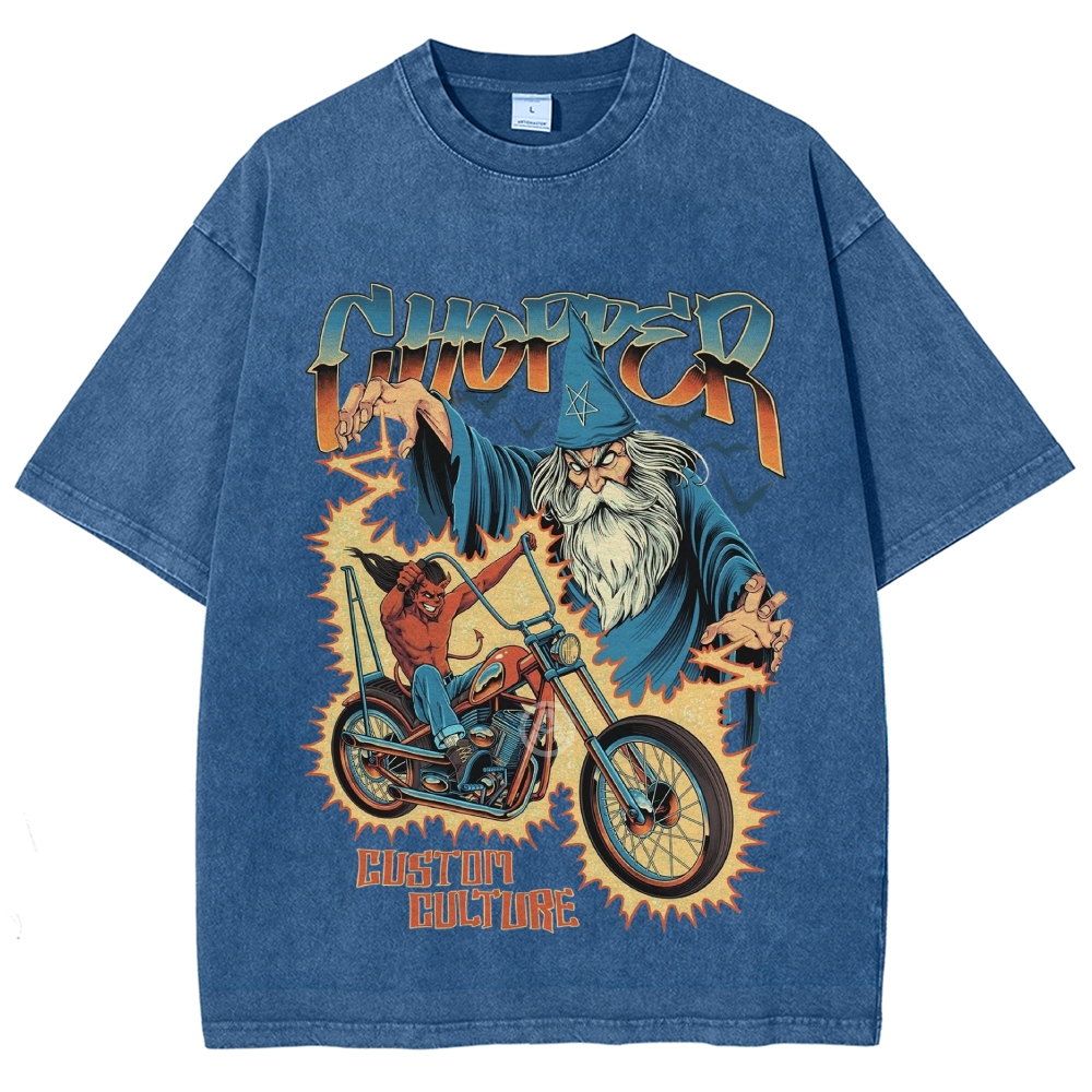 Wizard Demon Chopper Comic Washed T-Shirt