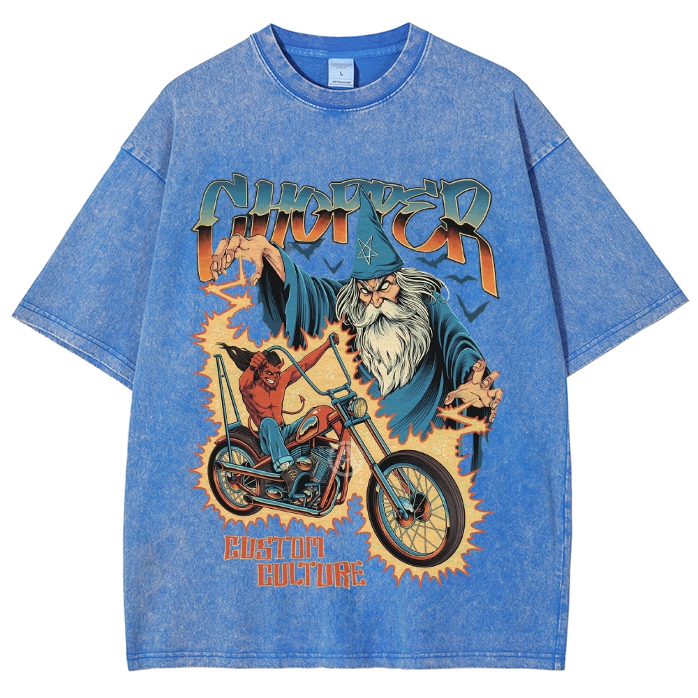 Wizard Demon Chopper Comic Washed T-Shirt
