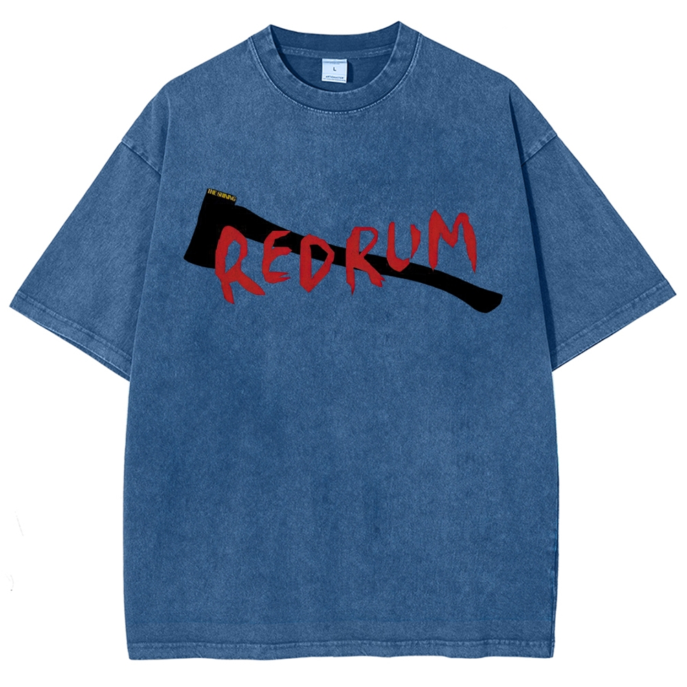 Axe Horror Text Distressed Washed T-Shirt
