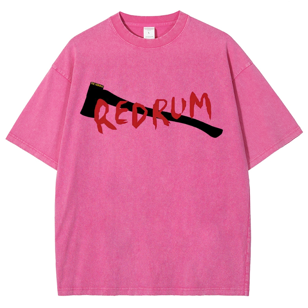 Axe Horror Text Distressed Washed T-Shirt