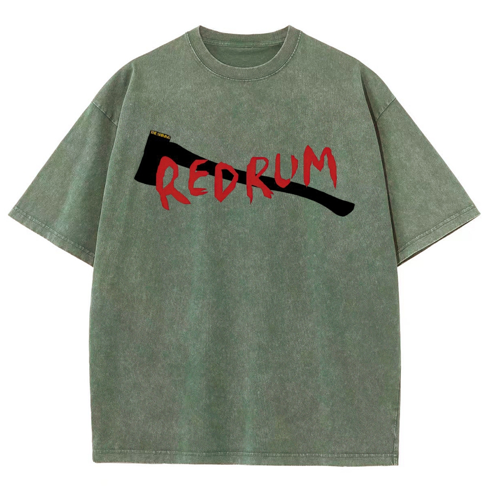 Axe Horror Text Distressed Washed T-Shirt