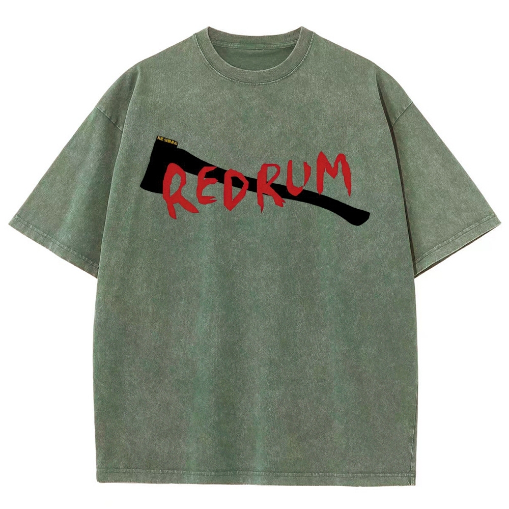 Axe Horror Text Distressed Washed T-Shirt