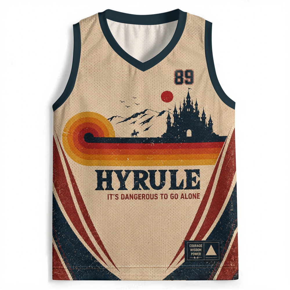  Retro Sunset Castle Mountain Cream Jersey Tank