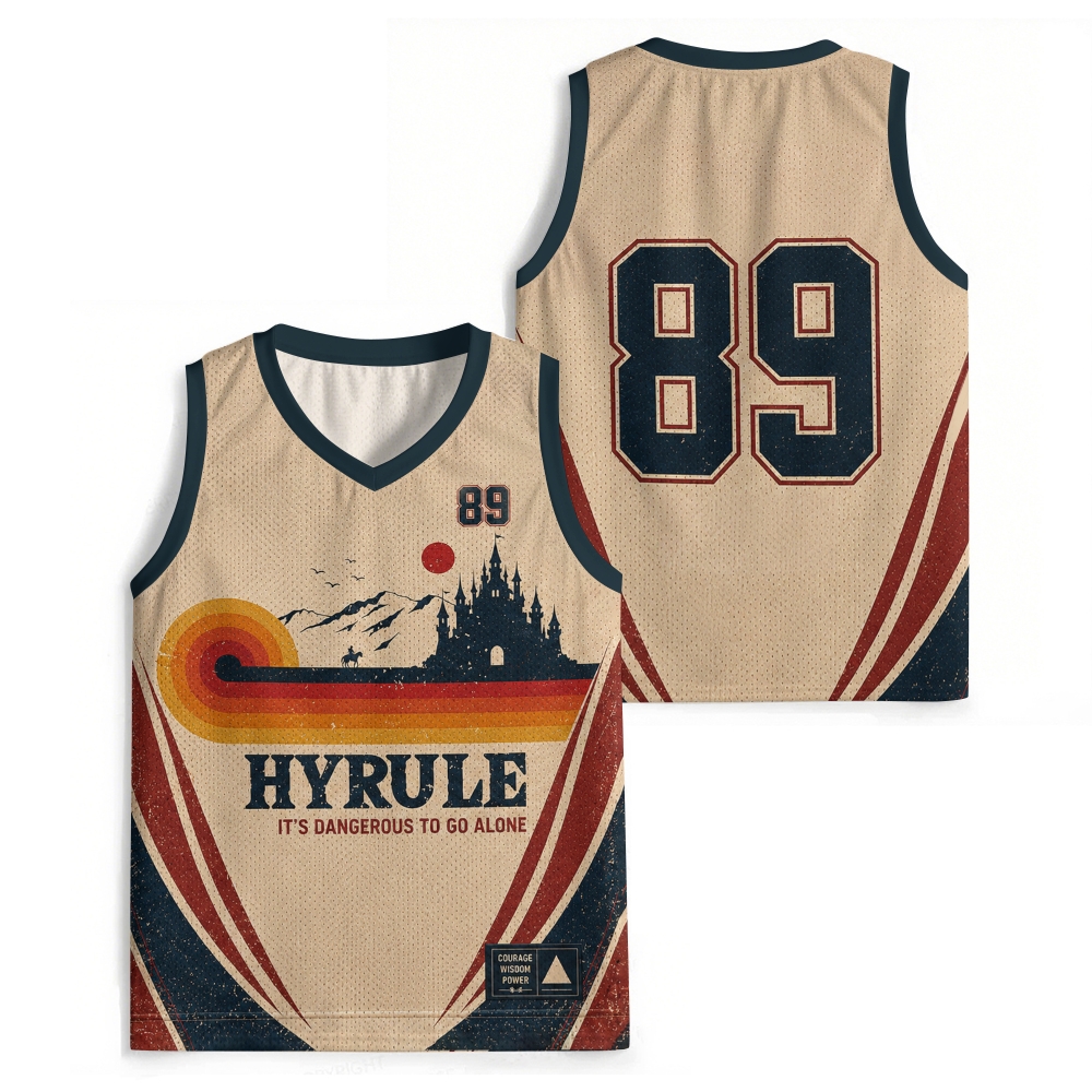  Retro Sunset Castle Mountain Cream Jersey Tank