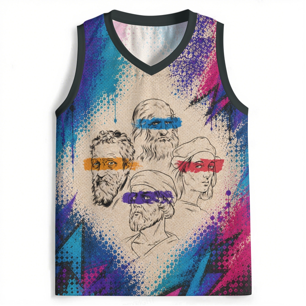 Graffiti Renaissance Artist Splash Multicolor Jersey Tank