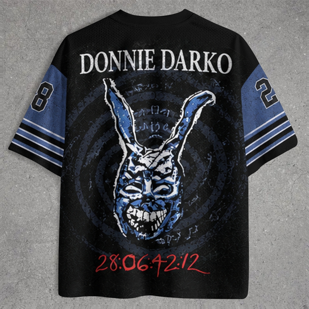 Bunny Mask Skeleton Figure Blue Jersey Shirts