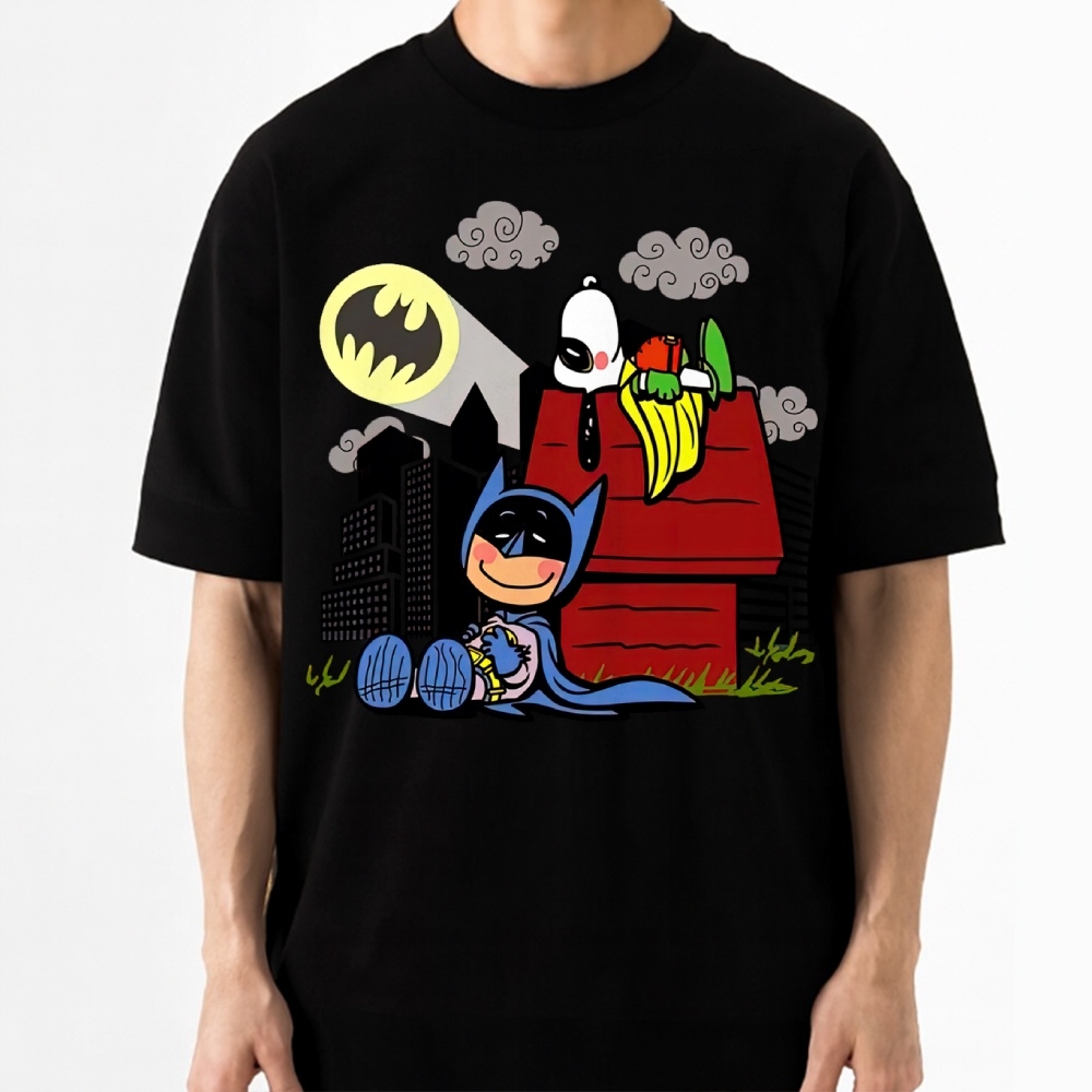  Hero x Beagle Cartoon Crossover Casual Graphic Cotton T-shirt 