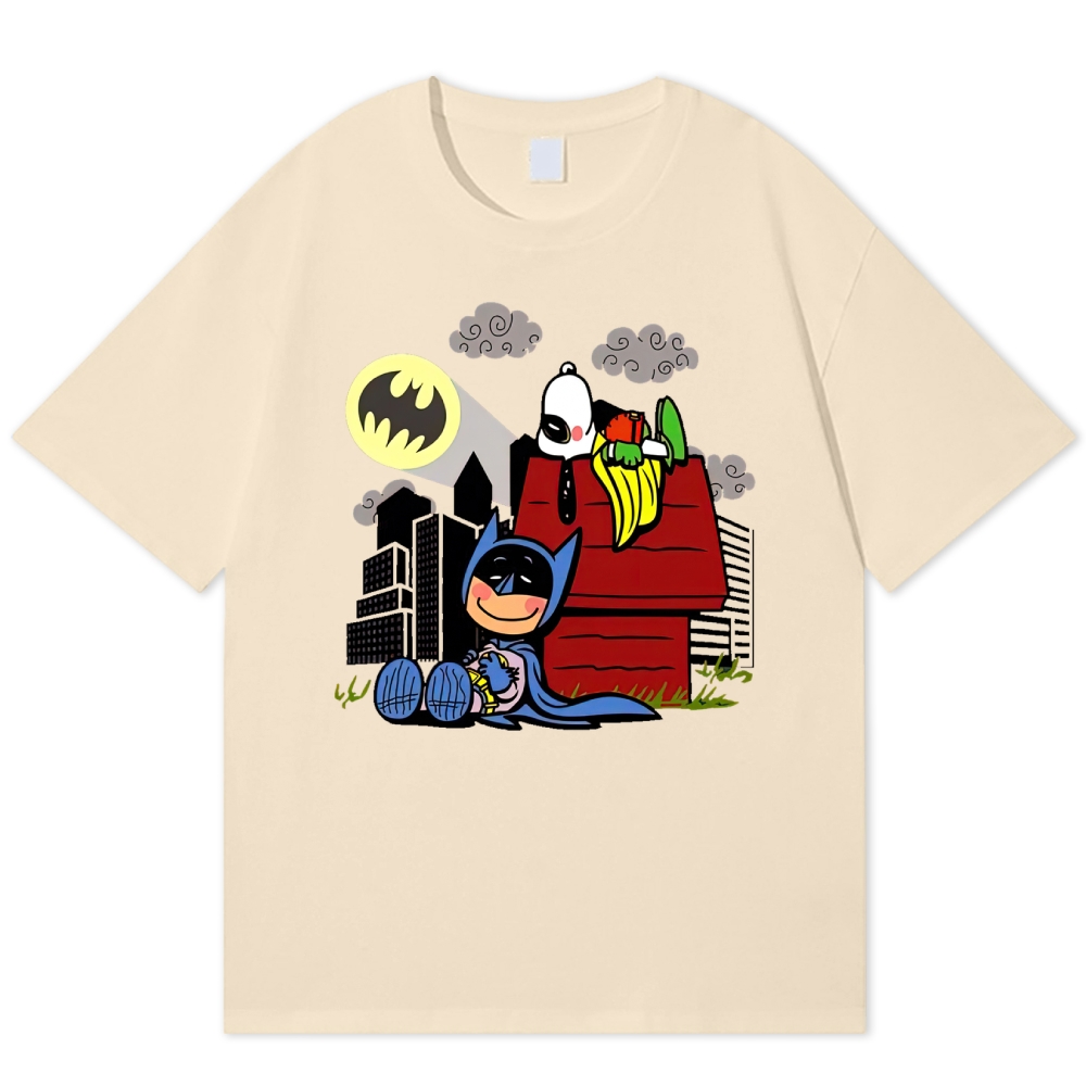  Hero x Beagle Cartoon Crossover Casual Graphic Cotton T-shirt 