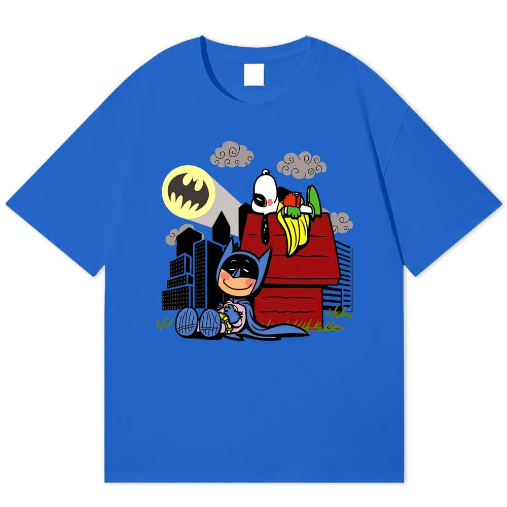 Hero x Beagle Cartoon Crossover Casual Graphic Cotton T-shirt