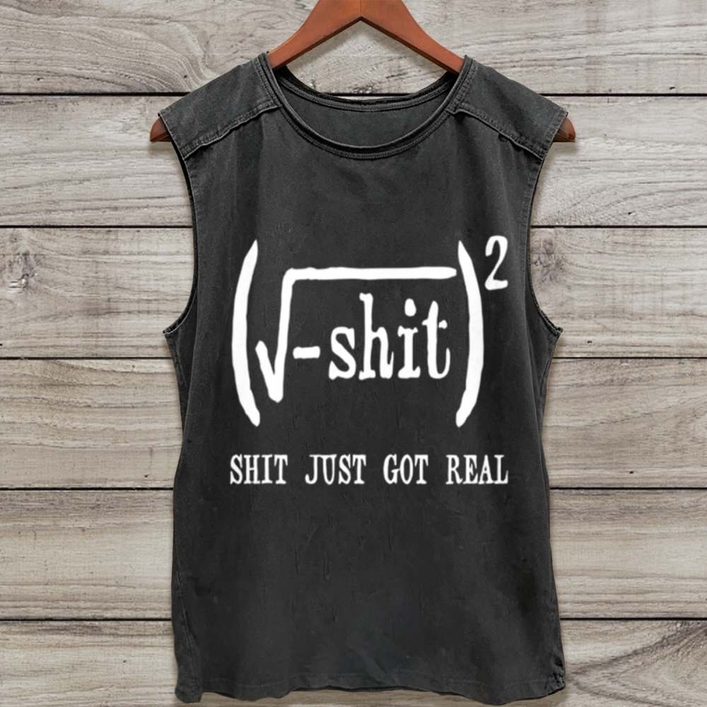 Funny Math Equation Washed Tank Top