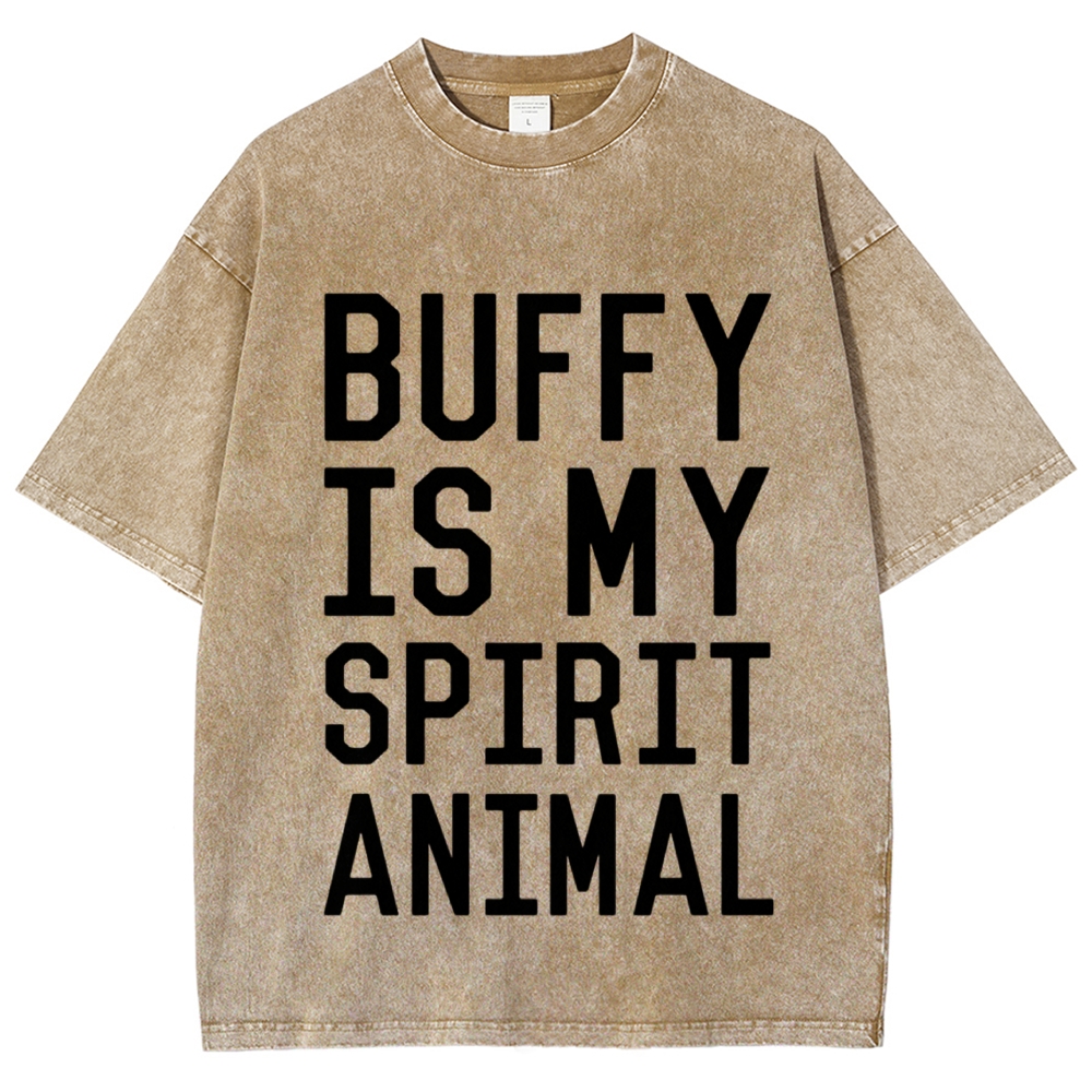 Bold Slogan Text Washed T-Shirt 