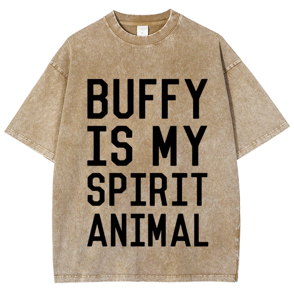 Bold Slogan Text Washed T-Shirt 