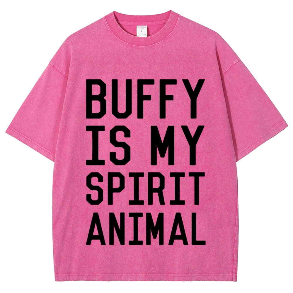 Bold Slogan Text Washed T-Shirt 