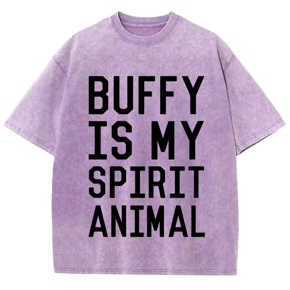 Bold Slogan Text Washed T-Shirt 