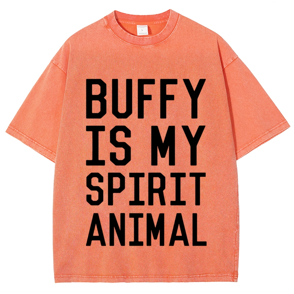 Bold Slogan Text Washed T-Shirt 