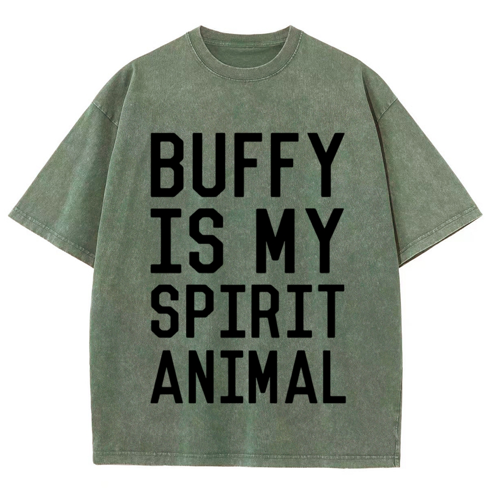 Bold Slogan Text Washed T-Shirt 