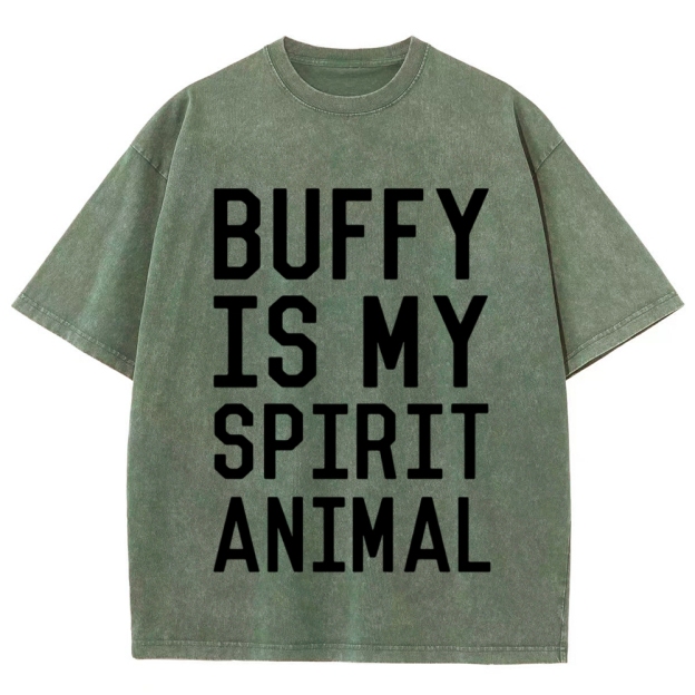 Bold Slogan Text Washed T-Shirt 