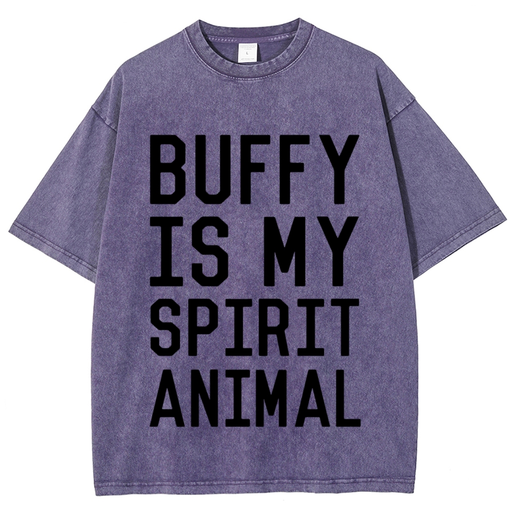 Bold Slogan Text Washed T-Shirt 