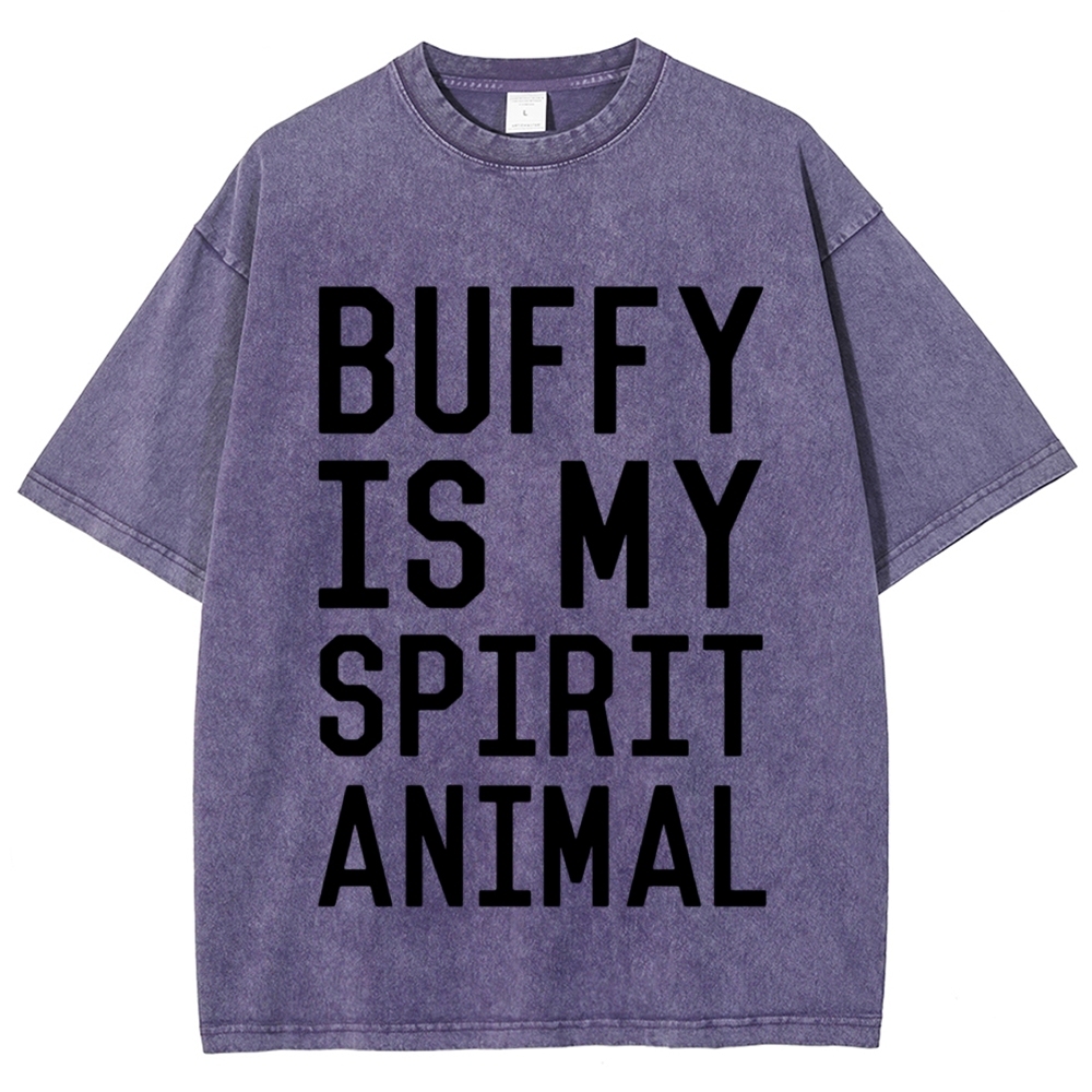 Bold Slogan Text Washed T-Shirt 