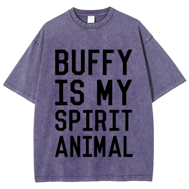 Bold Slogan Text Washed T-Shirt 