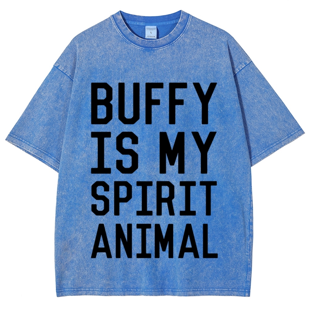 Bold Slogan Text Washed T-Shirt 