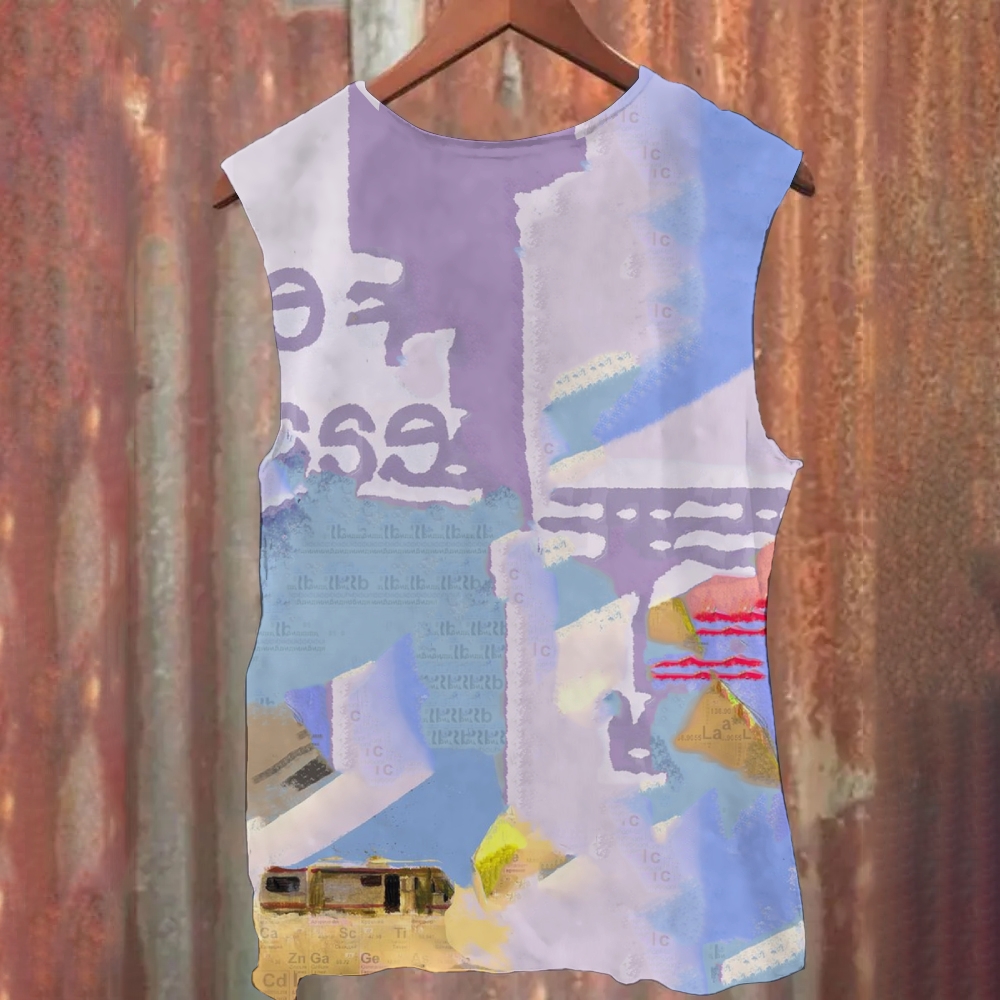 Retro Oil Painting Style Chem Drama Character Printed Tank Top 