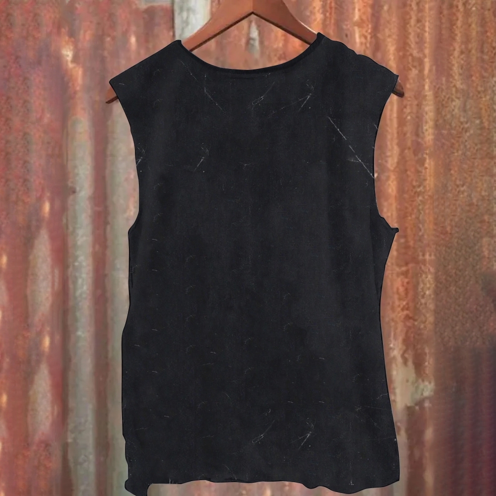 Vintage Distressed Clown Graphic Tank Top 