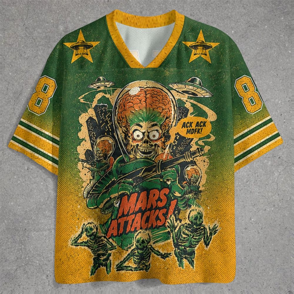 Mars Attacks Retro Alien Sci-Fi Jersey Shirts