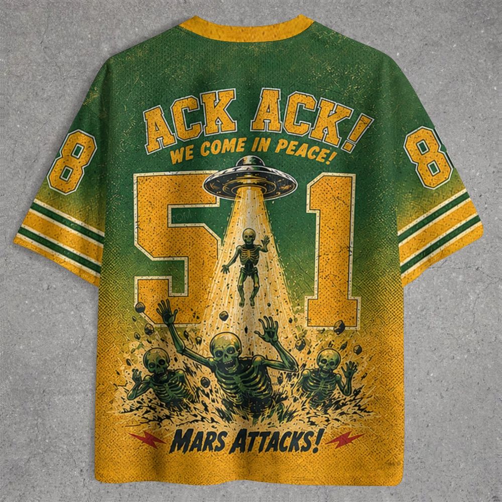 Mars Attacks Retro Alien Sci-Fi Jersey Shirts