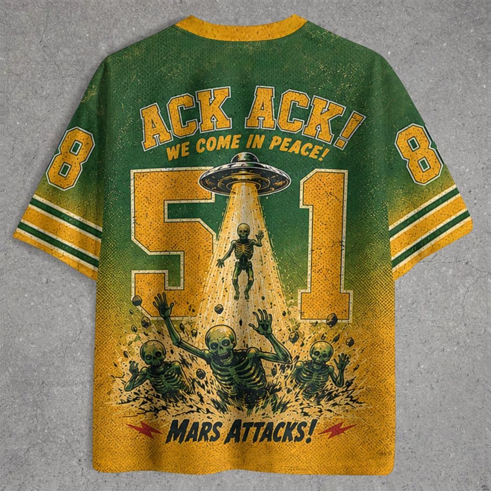 Mars Attacks Retro Alien Sci-Fi Jersey Shirts