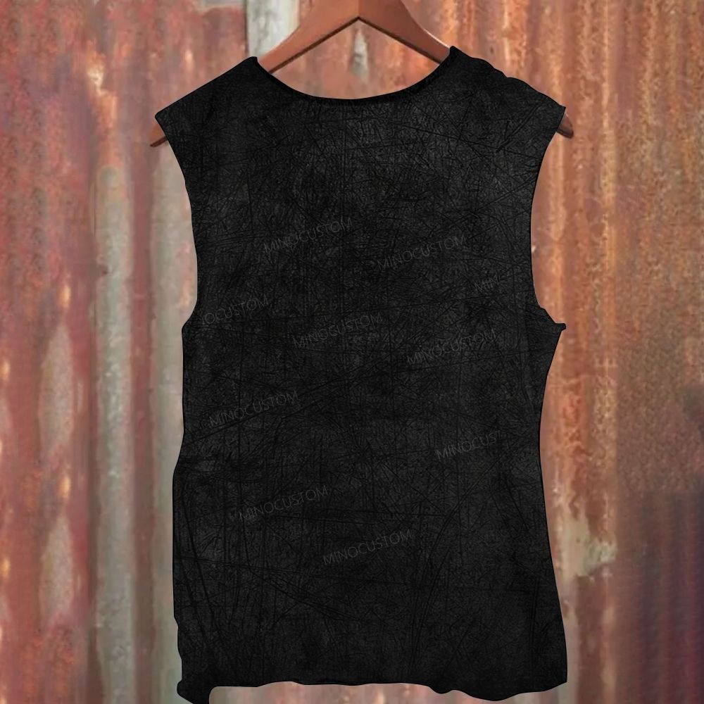 Classic Retro Horror Creature Poster Graphic Printed Tank Top 
