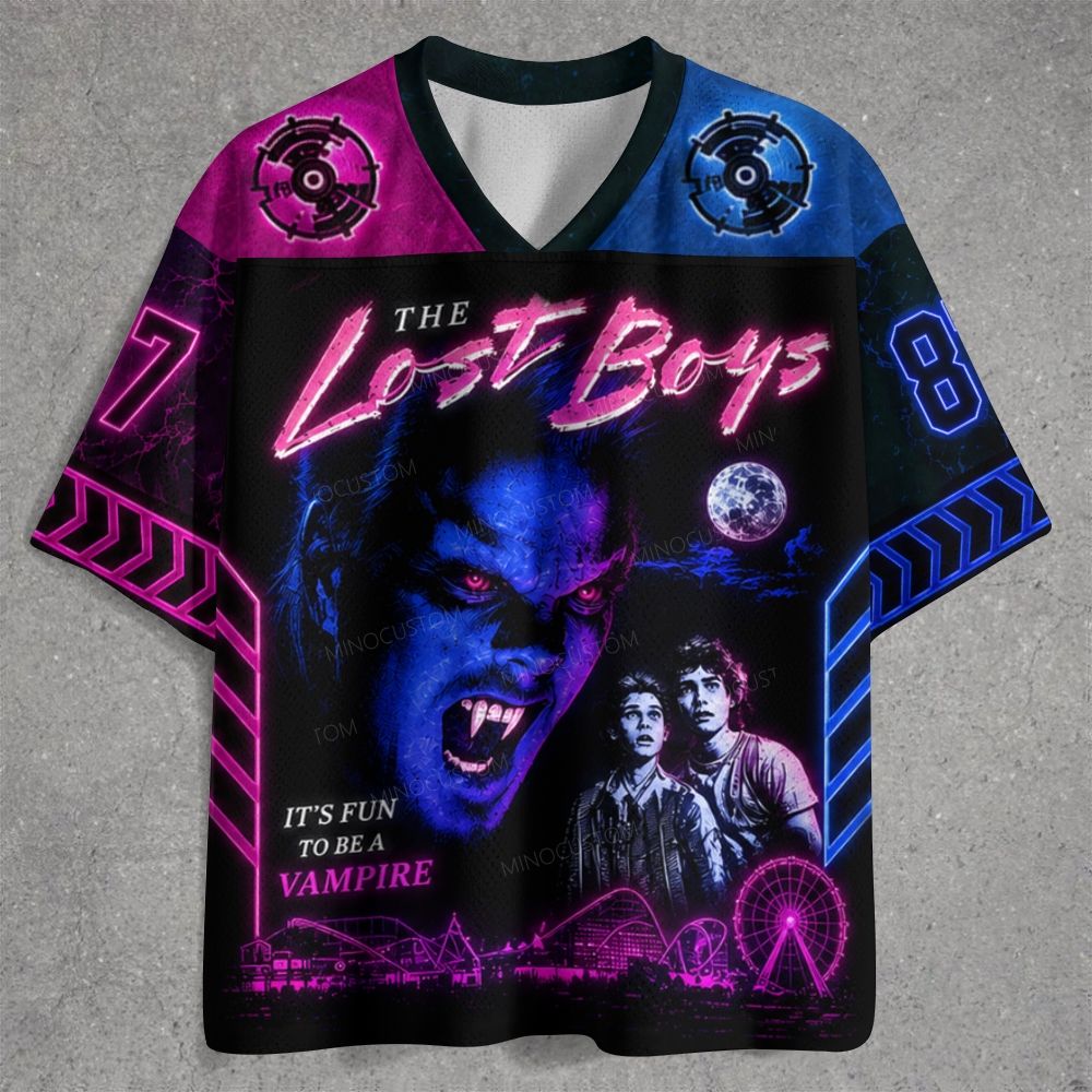 The Lost Boys Vampire Neon Horror Jersey Shirts