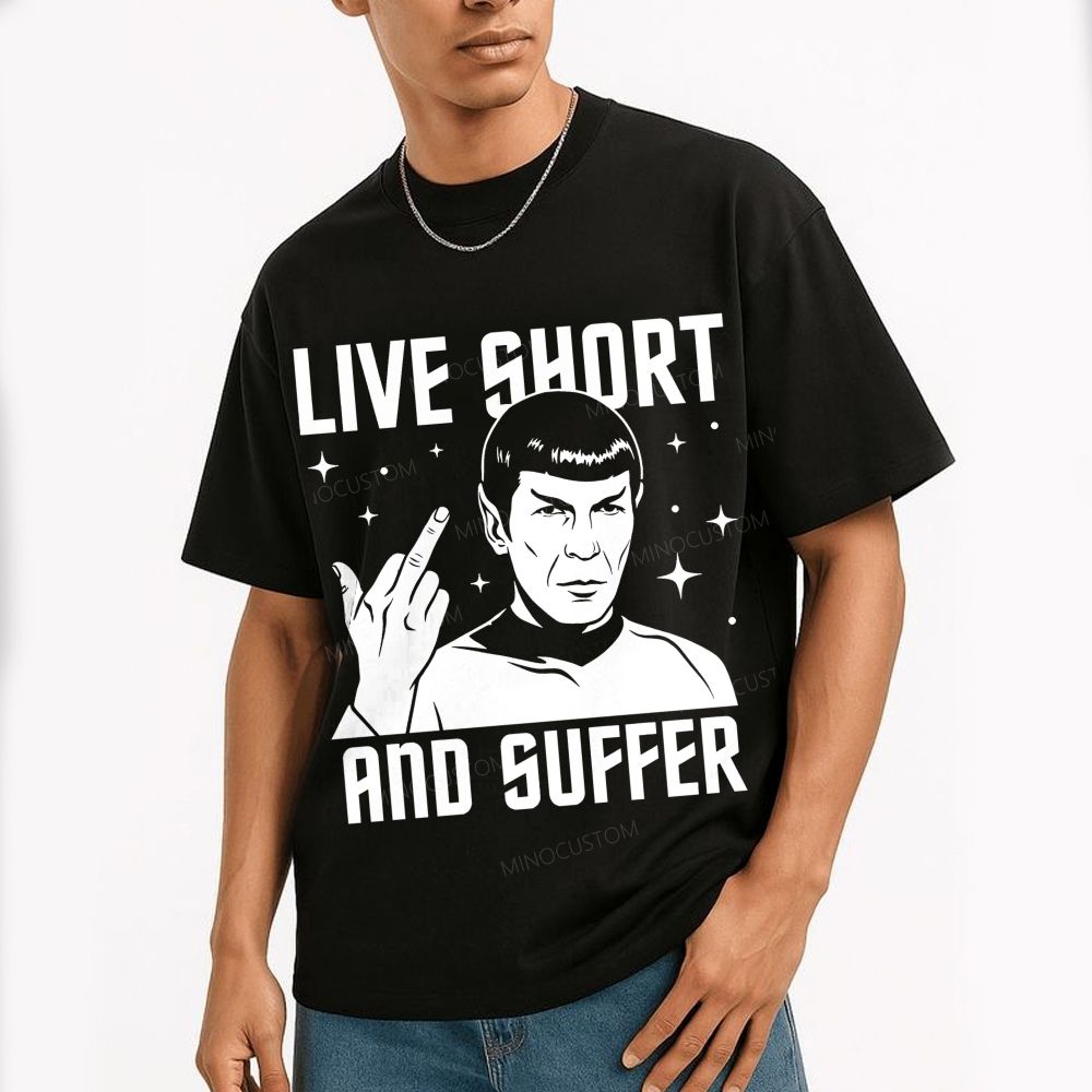 Vintage Space Sci-Fi Character Graphic Cotton T-Shirt 