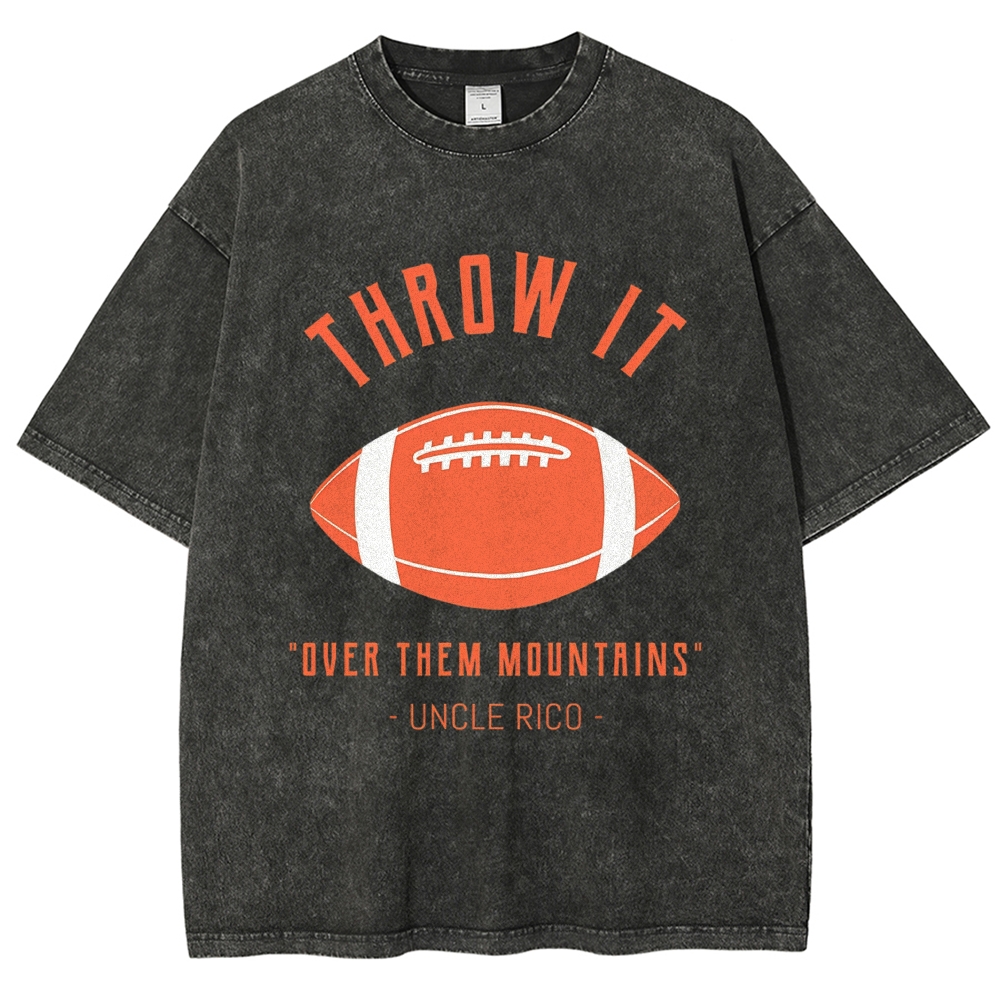 Retro Football Vintage Movie Quote Graphic  Washed T-Shirt