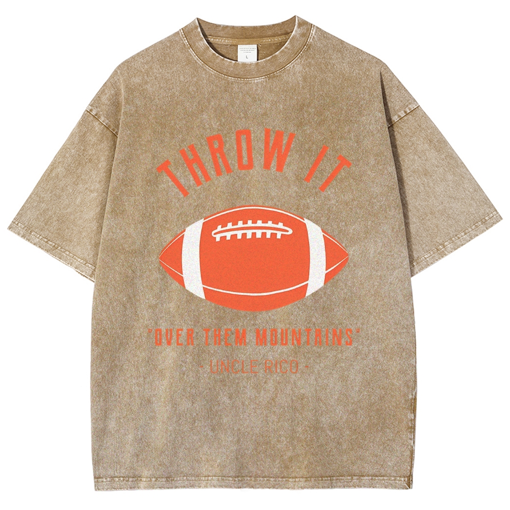 Retro Football Vintage Movie Quote Graphic  Washed T-Shirt