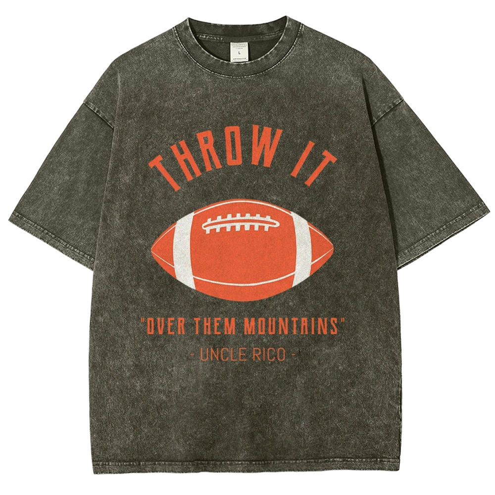 Retro Football Vintage Movie Quote Graphic  Washed T-Shirt
