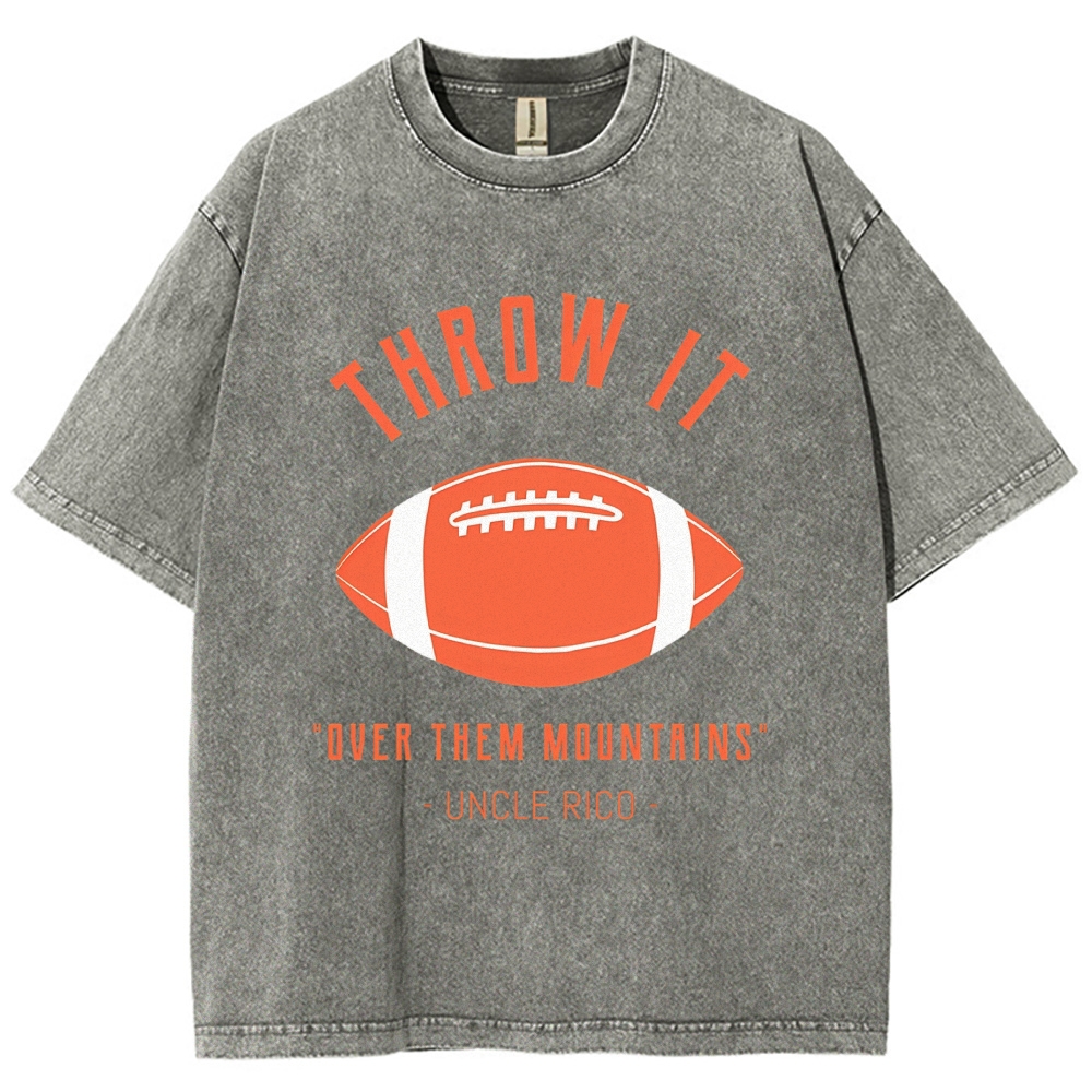 Retro Football Vintage Movie Quote Graphic  Washed T-Shirt