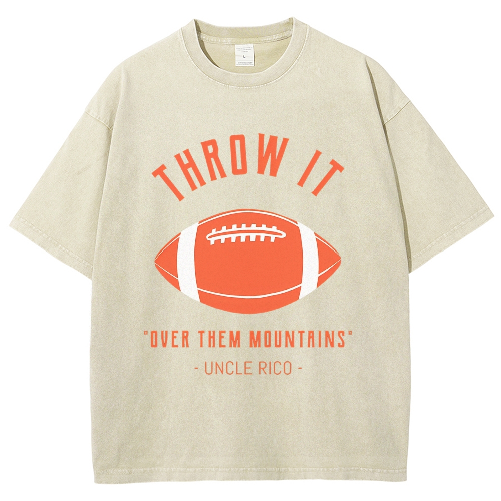 Retro Football Vintage Movie Quote Graphic  Washed T-Shirt