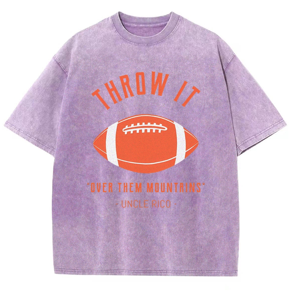 Retro Football Vintage Movie Quote Graphic  Washed T-Shirt