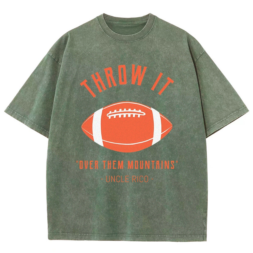 Retro Football Vintage Movie Quote Graphic  Washed T-Shirt