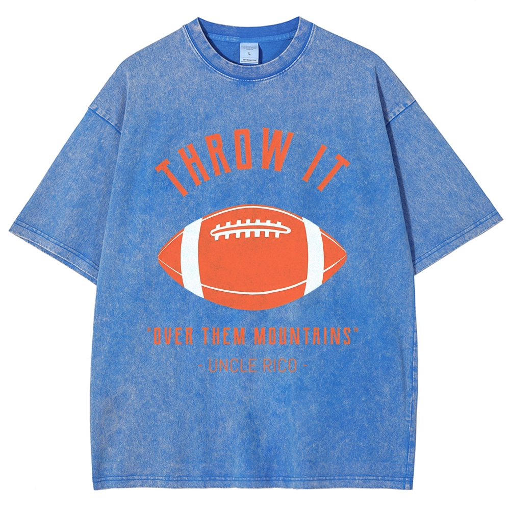 Retro Football Vintage Movie Quote Graphic  Washed T-Shirt