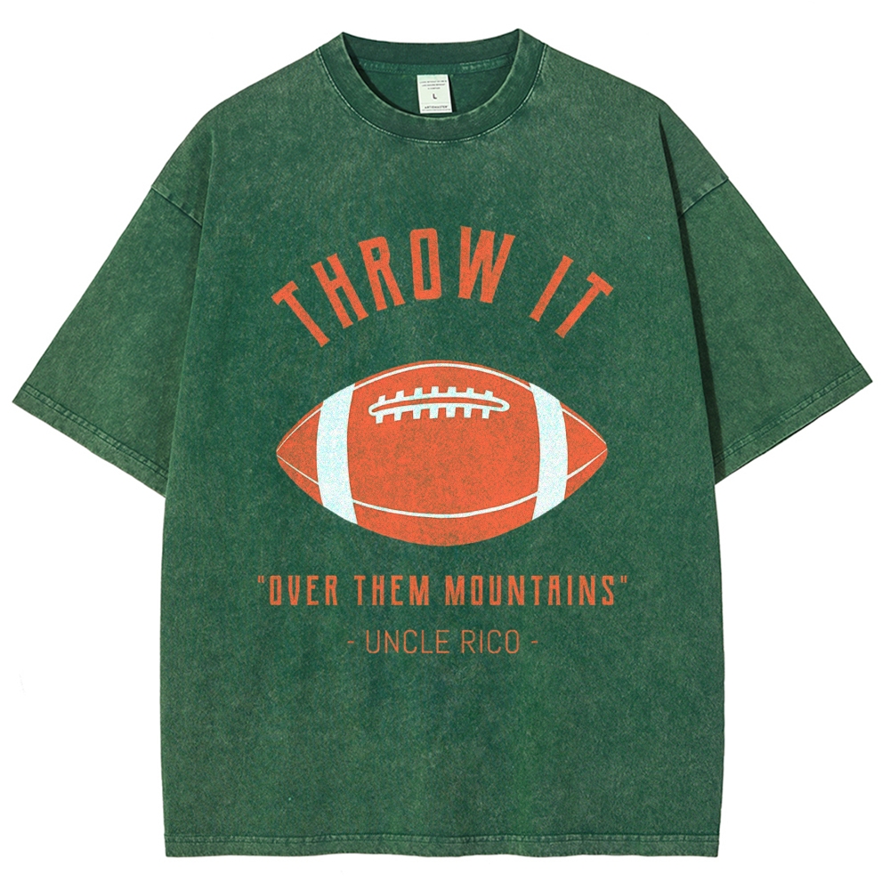 Retro Football Vintage Movie Quote Graphic  Washed T-Shirt