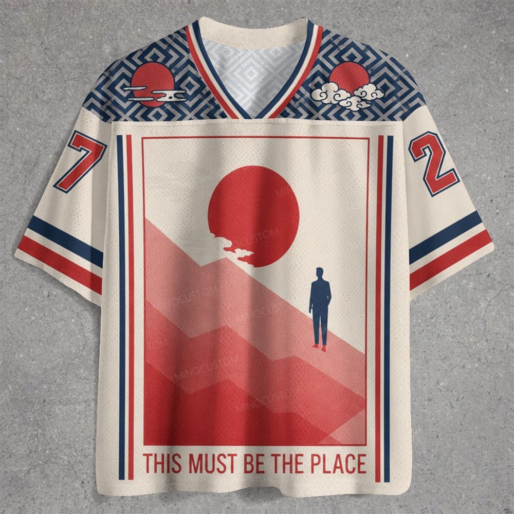This Must Be The Place Retro Mountain Sunrise Jersey Shirts