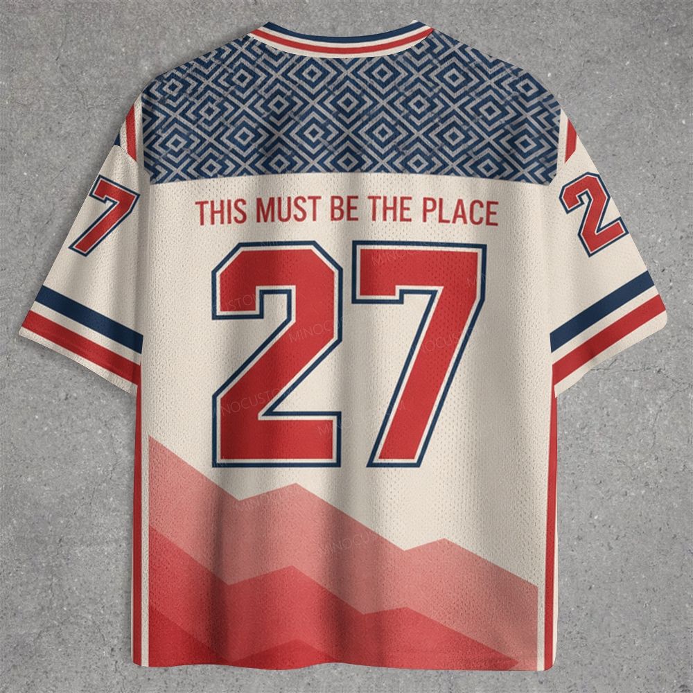 This Must Be The Place Retro Mountain Sunrise Jersey Shirts