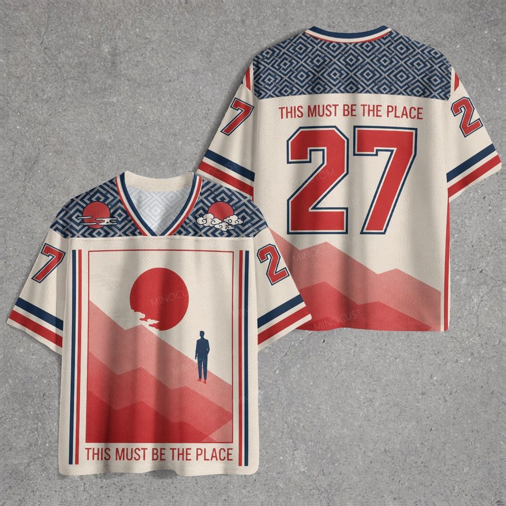 This Must Be The Place Retro Mountain Sunrise Jersey Shirts