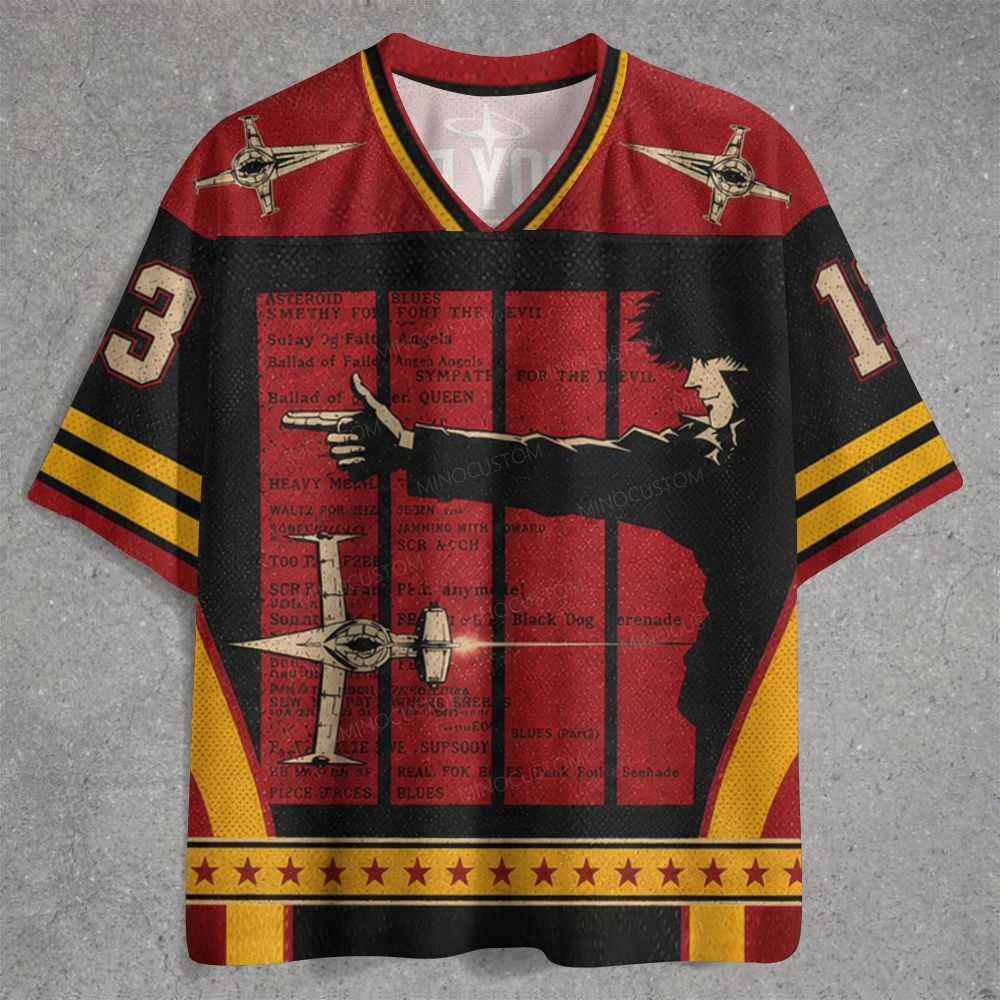 Cowboy Bebop Spike Spaceship Retro Jersey Shirts