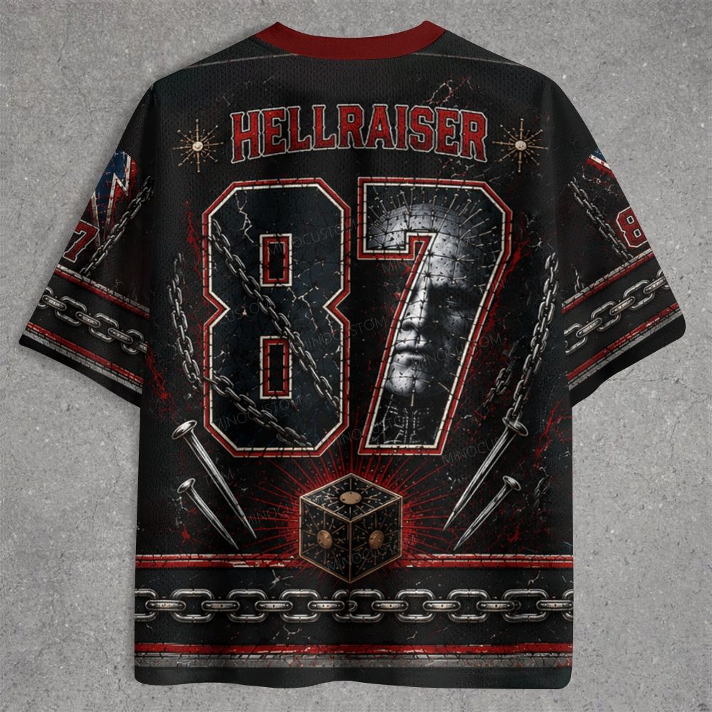 Distressed Dark Horror Figure Metal Chain Jersey Shirts